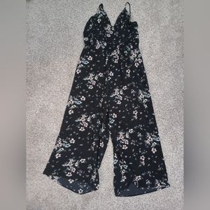 My Michelle Black Floral Romper Size L
